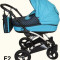 Carucior 3 in 1 Charm F2 (Albastru cu Buline) Kerttu