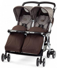 Carucior gemeni Aria Twin Chocolate Peg Perego foto