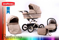 Carucior 3 in 1 Bartolino Classic 100 (Bej) Adbor foto