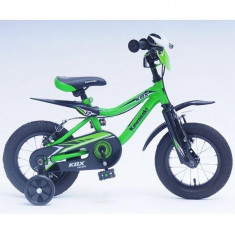 Bicicleta copii Kawasaki KBX 12 inch Green Ironway foto