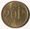 G5. FINLANDA 20 PENNIA 1981, 4.50 g., Aluminum-Bronze, 22.5 mm XF **, Europa