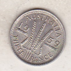 bnk mnd Australia 3 pence 1959 argint