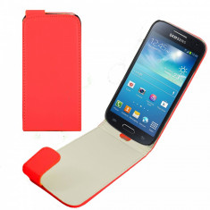 Husa S4 Mini piele ECO rosie Samsung Galaxy foto