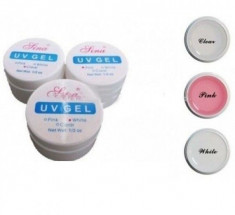 Set 3 Geluri SINA UV Transparent + Alb+ Pink foto