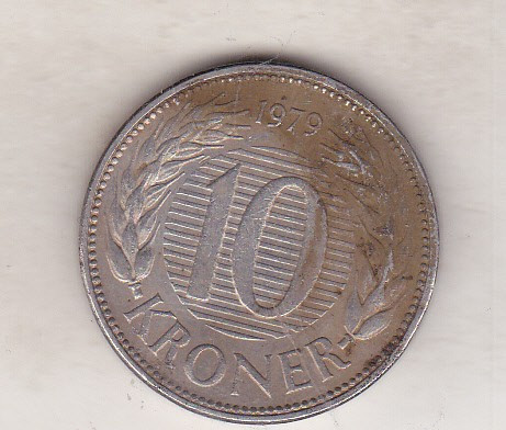 bnk mnd Danemarca 10 coroane 1979
