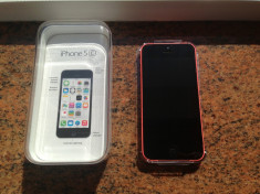 iPhone 5c Pink 16 gb NEVERLOCKED cu icloud DAR DEBLOCAT PARTIAL se poate folosi foto