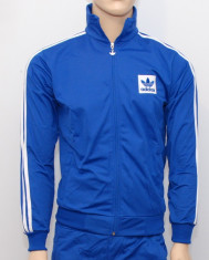 Bluza ADIDAS Slim Fit - Albastru - Bluza cu fermoar Micro Fibra Silon foto