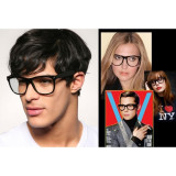 Ochelari Wayfarer lentile transparente tocilar nerd geek rame negre Model S2024, Unisex