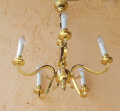 Neobaroc candelabru , lustre 5 bec .Frumos Bucata foto