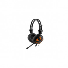Casti stereo cu microfon A4Tech Comfortfit HS-28, Orange/Black (HS-28-3) foto