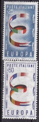 Italia 1957 - cat.nr.744-5 neuzat,perfecta stare foto