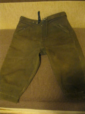 Pantaloni din piele pt costum tirolez , bavarez , pantalon 3/4 masura M foto