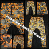 NADRAGI BUZUNARE DAMA PANTALONI LUNGI TUR LASAT CAMUFLAJ ORANGE NEON GRI NEGRU, S