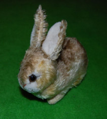 Jucarie iepure/ iepuras Vintage Mohair anii 70 Steiff Baby Bunny Rabbit 15 cm foto