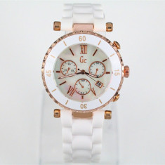 CEAS DAMA GUESS CERAMIC TREND PEARL WHITE-SUPERB-NOU 2015-CRISTALE-POZE REALE ! foto