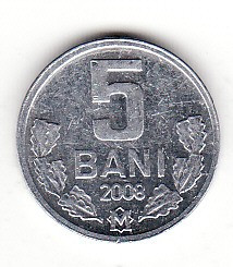 Moldova 5 bani 2008 foto