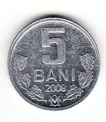 Moldova 5 bani 2008