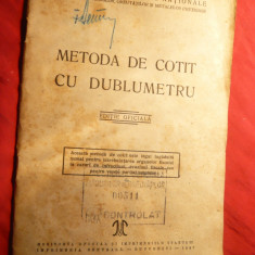 Directiunea Masuri ,Greutati - Metoda de cotit cu dublu metru - 1947