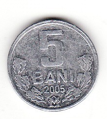 Moldova 5 bani 2005