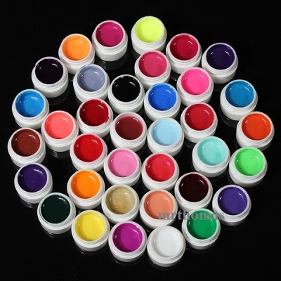 Kit Set 36 Gel Geluri Color Lila Rossa Colorate Manichiura French