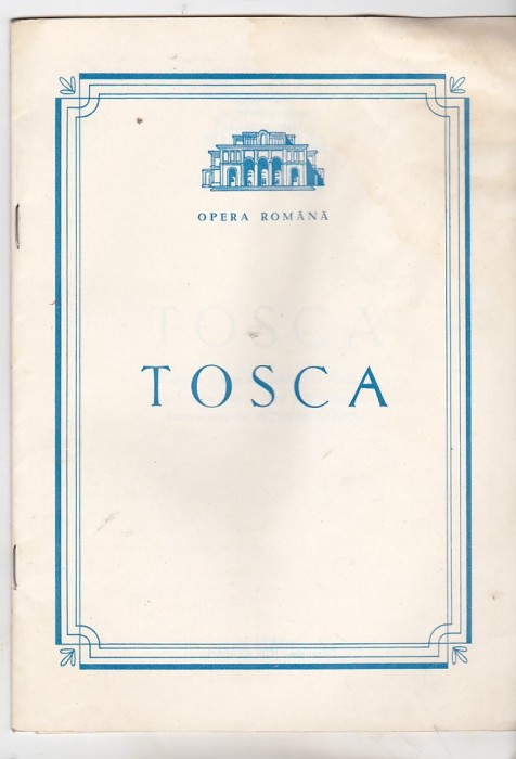 bnk div Program - Opera Romana - Tosca - 1981