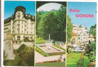 % carte postala (ilustrata) -GOVORA -Pavilionul 1,2,3,Parcul foto