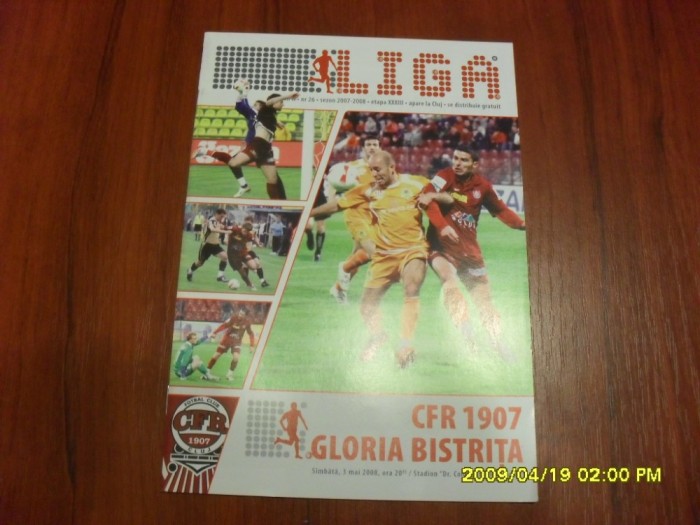 program C.F.R. Cluj - Gloria B-ta
