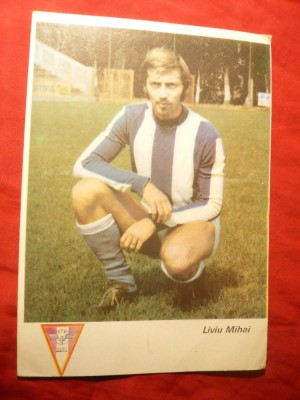 Fotografie Fotbal- Liviu Mihai -jucator CFR Cluj , dim. = 12x17 cm foto