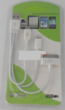 Cablu USB 3 in 1 Micro-USB / iPhone 4 / iPhone 5