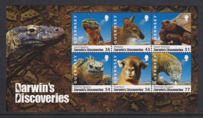 GUERNSEY 2009 FAUNA - ANIMALE DESCOPERITE DE DARWIN foto