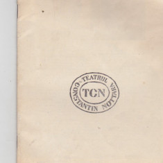 bnk div Program - Teatrul Constantin Nottara - Antoniu si Cleopatra 1960-1961