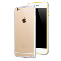 Husa/toc BUMPER ALUMINIU aviatie premium HOCO, iPhone 6 PLUS, ultra usor, SILVER foto