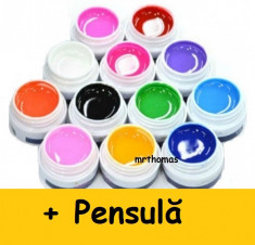 Set Gel 12 Geluri color Colorate unghii false GD COCO pentru lampa uv foto