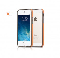 Husa BUMPER cu rama piele HOCO, iPhone 5 / 5s, ultra usor, LUX, culoare: MARO foto