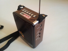 Mini BOXA Portabila Waxiba cu Afisaj MP3 player RADIO FM SLOT USB / CARD SD foto