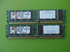 Memorie RAM PC DDR1 1GB (2x512) PC3200 400MHz KINGSTON foto