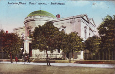 Romania, Szatmar-Nemeti,Satu Mare, carte postala circulata 1916: Teatrul, animat foto