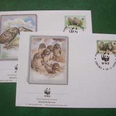 Aruba 1994 fauna pasari MI 134-137 FDC w01