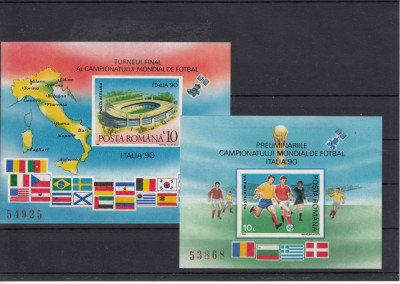 1990 LP 1235 LP 1238 PRELIMINARII SI CAMPIONATUL FOTBAL ITALIA NEDANTELATE MNH foto