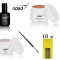 Kit unghii false Nded, Primer, Gel 3in1 15 ml, gel camuflaj Peach Skin 5 ml