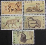 SAHARA OCC 1990 - FAUNA AFRICANA, 5 VALORI , NEOBLITERATE - SAH 015