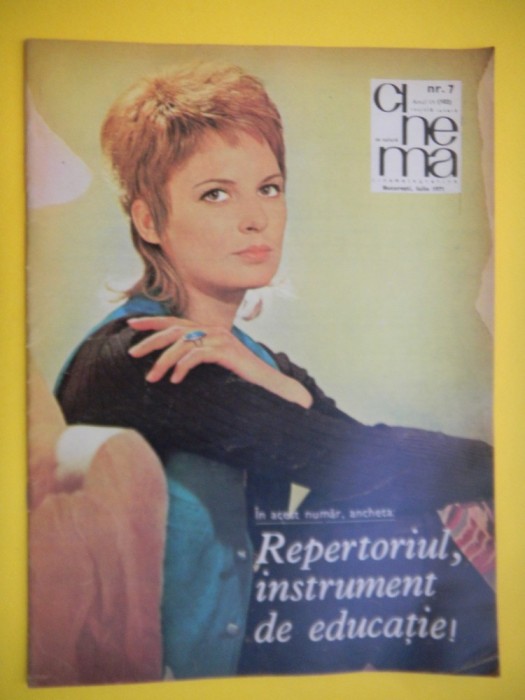 REVISTA CINEMA Nr.7 1971 Ilinca Tomoroveanu foto mare REVISTA CINEMA Nr.7 1971 Ilinca Tomoroveanu foto mare