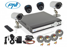 Resigilat - DVR kit supraveghere video PNI House PTZ01 - DVR si 4 camere (2 de interior si 2 de exterior) foto