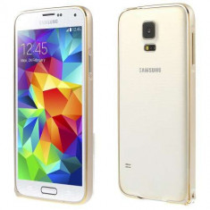 Husa Bumper Samsung Galaxy S5 SM-G900S Aluminiu Auriu foto