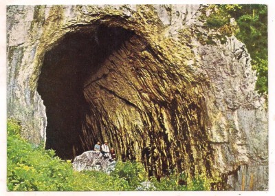 % carte postala (marca fixa) -MUNTII APUSENI-Intrare in pestera Meizad foto