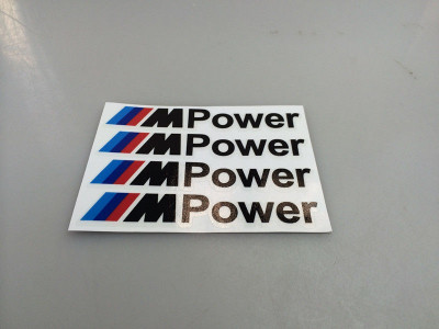 Set 4 buc Sticker pentru BMW M POWER pentru manere usi litere negre foto