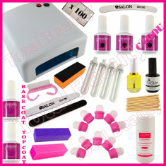 Kit Oja Permanenta Profesionala #01 Gelpolish Germania cu Lampa UV + CADOU foto