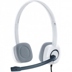 CASCA Logitech H150 Stereo Headset with Microphone, Cloud White (981-000350) foto