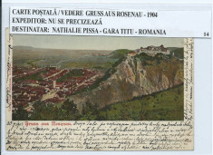 CARTE POSTALA / VEDERE RASNOV 1904 foto