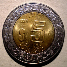 1.972 MEXIC 5 PESOS 1999 BIMETAL foto